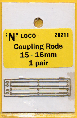 Steam loco coupling rods 0-6-0 n gauge