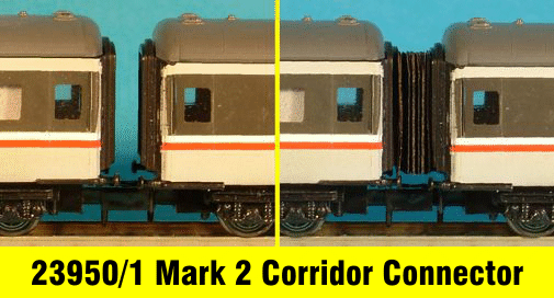 Mk2 coach corridor connector N gauge