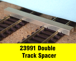 Spacer to align double track N gauge
